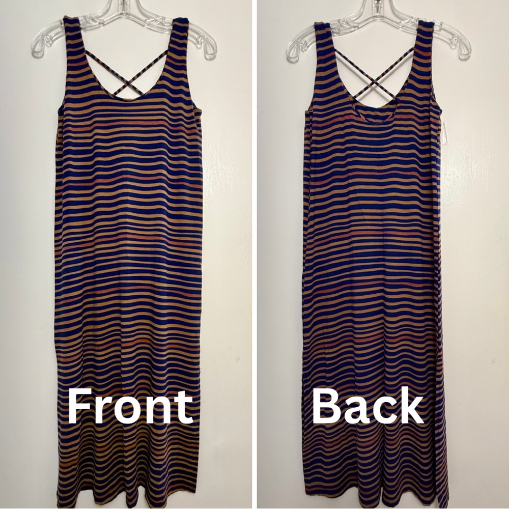 Fighting Eel “Dress Primo” Striped Midi Dress – Size S